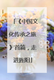 《中国文化传承之旅》首篇，走进旌阳