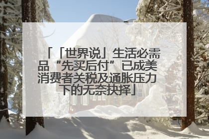 「世界说」生活必需品“先买后付”已成美消费者关税及通胀压力下的无奈抉择