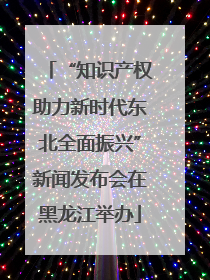 “知识产权助力新时代东北全面振兴”新闻发布会在黑龙江举办