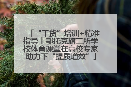 “干货”培训+精准指导丨鄂托克旗三所学校体育课堂在高校专家助力下“提质增效”