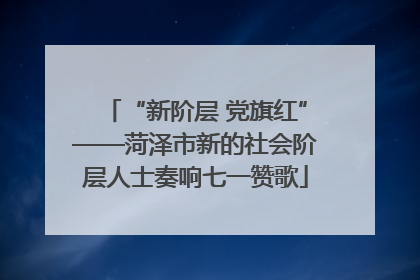 “新阶层 党旗红”——菏泽市新的社会阶层人士奏响七一赞歌