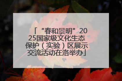 “春和景明”2025国家级文化生态保护（实验）区展示交流活动在洛举办