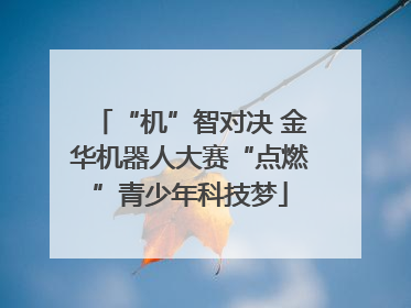 “机”智对决 金华机器人大赛“点燃”青少年科技梦