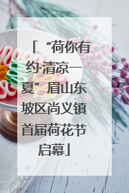 “荷你有约·清凉一夏”眉山东坡区尚义镇首届荷花节启幕