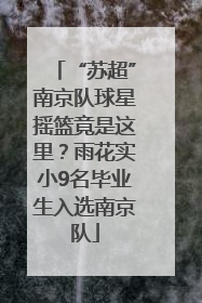 “苏超”南京队球星摇篮竟是这里？雨花实小9名毕业生入选南京队