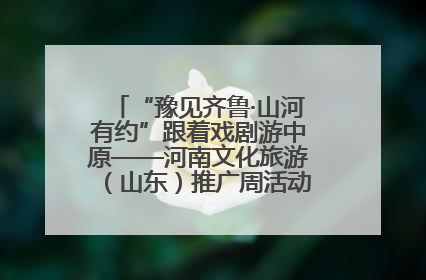 “豫见齐鲁·山河有约”跟着戏剧游中原——河南文化旅游（山东）推广周活动菏泽站活动举行