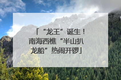 “龙王”诞生！南海西樵“半山扒龙船”热闹开锣