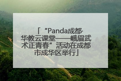 “Panda成都·华教云课堂——峨眉武术正青春”活动在成都市成华区举行