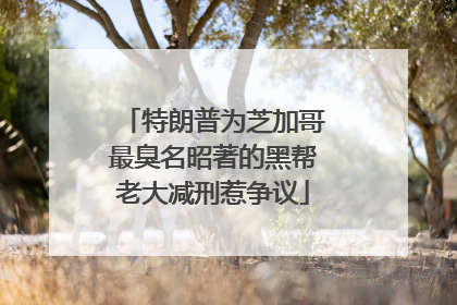 特朗普为芝加哥最臭名昭著的黑帮老大减刑惹争议