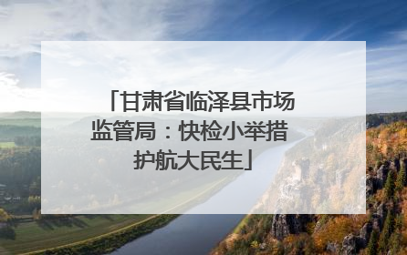 甘肃省临泽县市场监管局：快检小举措 护航大民生