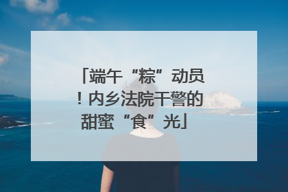 端午“粽”动员！内乡法院干警的甜蜜“食”光