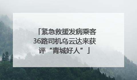 紧急救援发病乘客 36路司机乌云达来获评“青城好人”