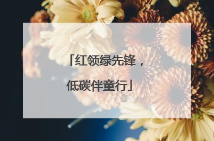 红领绿先锋，低碳伴童行