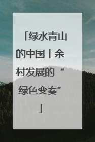 绿水青山的中国丨余村发展的“绿色变奏”