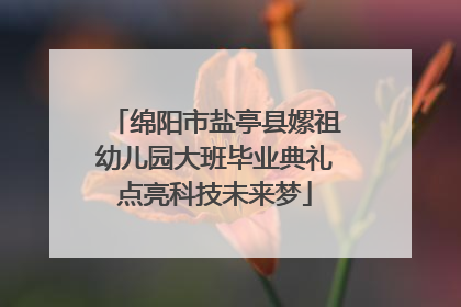 绵阳市盐亭县嫘祖幼儿园大班毕业典礼点亮科技未来梦