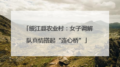 绥江县农业村：女子调解队真情搭起“连心桥”