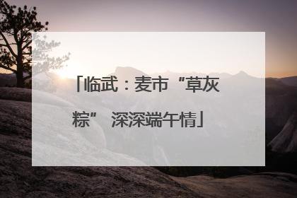 临武：麦市“草灰粽” 深深端午情