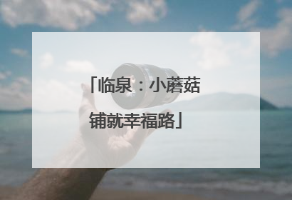 临泉：小蘑菇铺就幸福路