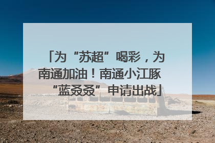 为“苏超”喝彩，为南通加油！南通小江豚“蓝叒叒”申请出战