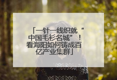 一针一线织就“中国毛衫名城”！看海阳如何铸成百亿产业集群