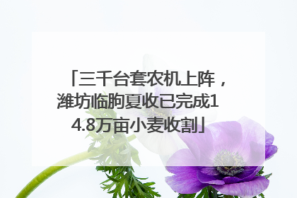 三千台套农机上阵，潍坊临朐夏收已完成14.8万亩小麦收割