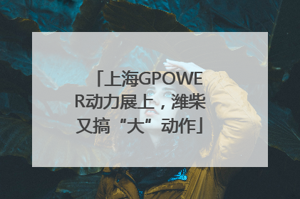 上海GPOWER动力展上，潍柴又搞“大”动作
