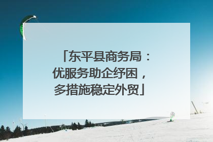 东平县商务局：优服务助企纾困，多措施稳定外贸