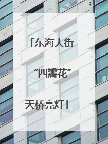 东海大街“四瓣花”天桥亮灯