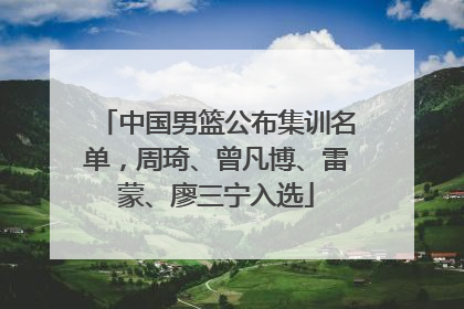 中国男篮公布集训名单，周琦、曾凡博、雷蒙、廖三宁入选