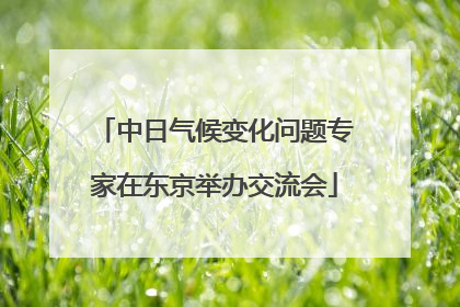 中日气候变化问题专家在东京举办交流会