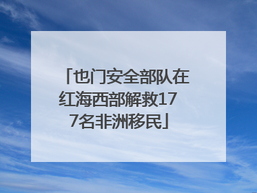 也门安全部队在红海西部解救177名非洲移民