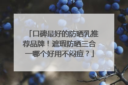 口碑最好的防晒乳推荐品牌！遮瑕防晒三合一哪个好用不闷痘？