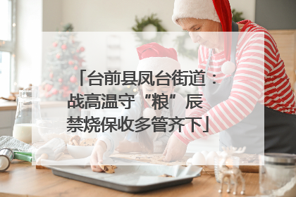 台前县凤台街道：战高温守“粮”辰 禁烧保收多管齐下
