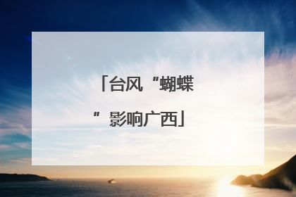 台风“蝴蝶”影响广西