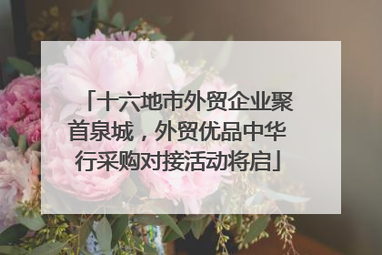 十六地市外贸企业聚首泉城，外贸优品中华行采购对接活动将启