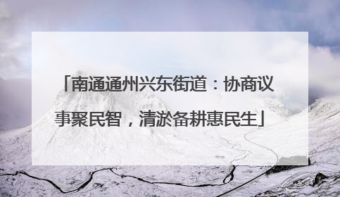 南通通州兴东街道：协商议事聚民智，清淤备耕惠民生