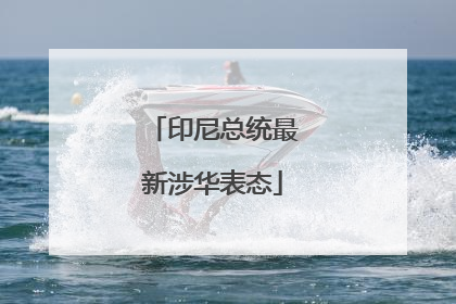 印尼总统最新涉华表态