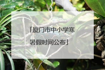 厦门市中小学寒暑假时间公布
