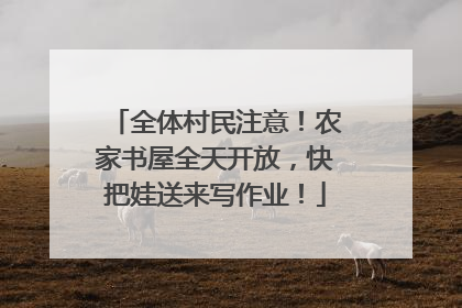 全体村民注意！农家书屋全天开放，快把娃送来写作业！