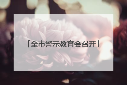 全市警示教育会召开