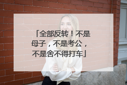 全部反转！不是母子，不是考公，不是舍不得打车