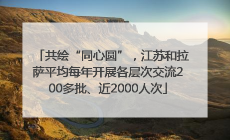 共绘“同心圆”，江苏和拉萨平均每年开展各层次交流200多批、近2000人次
