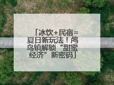 冰饮+民宿=夏日新玩法！鸬鸟镇解锁“甜蜜经济”新密码