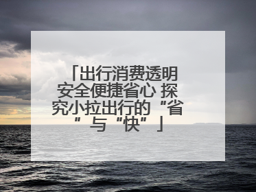 出行消费透明 安全便捷省心 探究小拉出行的“省”与“快”