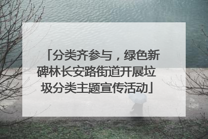 分类齐参与，绿色新碑林长安路街道开展垃圾分类主题宣传活动