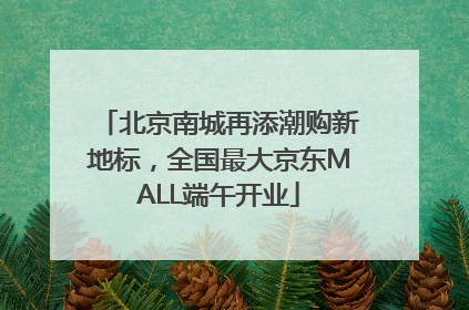 北京南城再添潮购新地标，全国最大京东MALL端午开业
