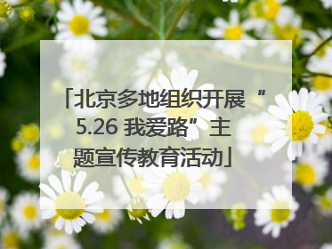 北京多地组织开展“5.26 我爱路”主题宣传教育活动