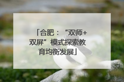 合肥：“双师+双屏”模式探索教育均衡发展