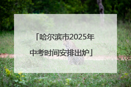 哈尔滨市2025年中考时间安排出炉