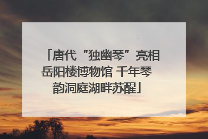 唐代“独幽琴”亮相岳阳楼博物馆 千年琴韵洞庭湖畔苏醒